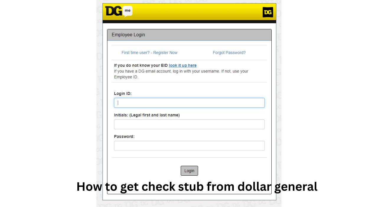 How to get check stub from dollar general
